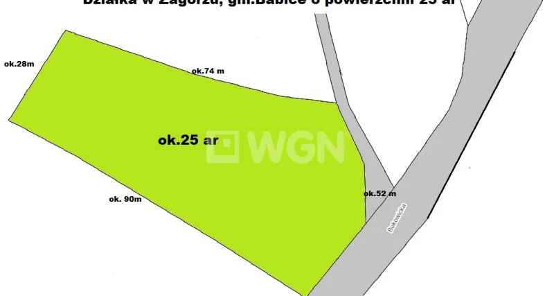 Grunt bez warunków zabudowy na  sprzedaż Zagórze - Zagórze, działka pod lasem, 25arów